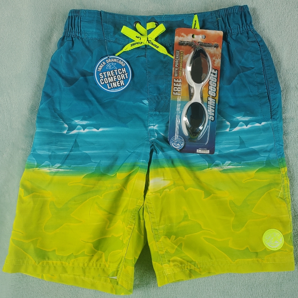 ZeroXposur - Shark Swim Trunks w/Goggles!